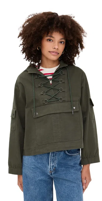 The Great The Utility Pullover Dusty Moss In Green