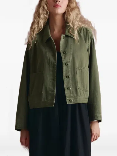 The Great The Verse Sweetheart-neck Midi Dress In Green