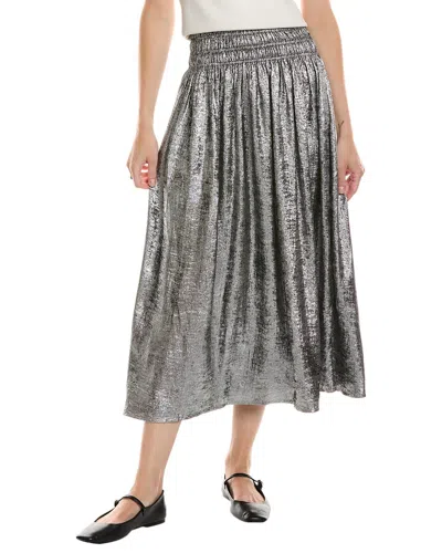 The Great The Viola Maxi Skirt In Silver