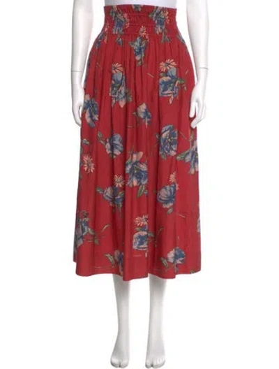 Pre-owned The Great The Viola Midi Length Skirt In Multi