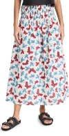 THE GREAT THE VIOLA SKIRT BUTTERFLY FLORAL