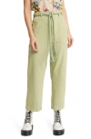 THE GREAT THE VOYAGER ROPE BELT CROP COTTON PANTS