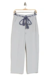 THE GREAT THE GREAT. THE VOYAGER ROPE BELT CROP COTTON PANTS