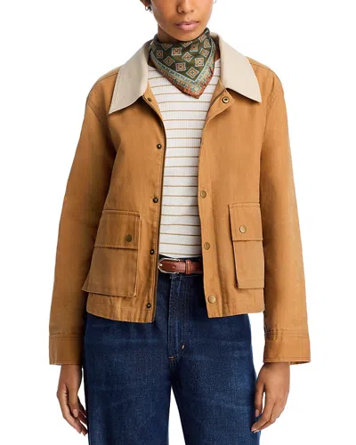 The Great The Waxed Swingy Jacket In Brown