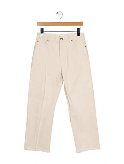 Pre-owned The Great The Wayne Jean Straight Leg Jeans In Neutral