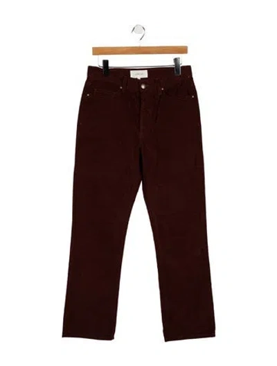 Pre-owned The Great The Wayne Straight Leg Jeans W/ Tags In Burgundy