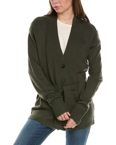 The Great The Wayward Wool-blend Cardigan In Green