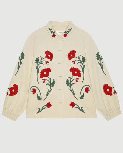 The Great The Western Embroidered Commodore Jacket In White