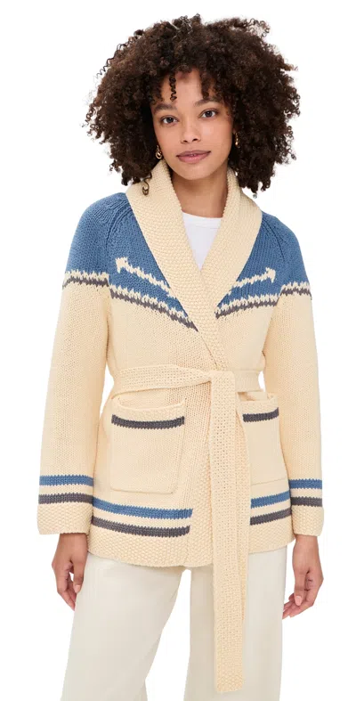 The Great The Western Riding Cardigan Sweater Robin Blue In Neutral