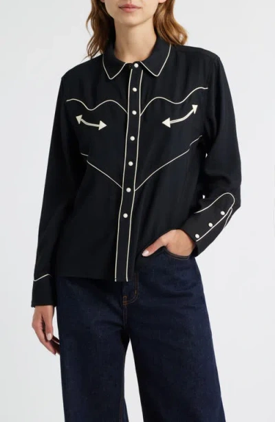 The Great . The Western Shirt In Black