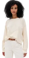 The Great The Western Slouch Sweatshirt Washed White In Washed White
