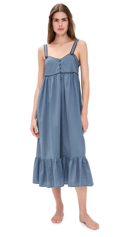 The Great The Western Tank Night Dress Blue Dusk