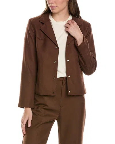 The Great The Western Wool-blend Blazer In Brown