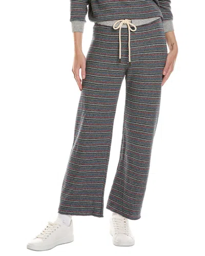 The Great The Wide Leg Cropped Sweatpant In Blue