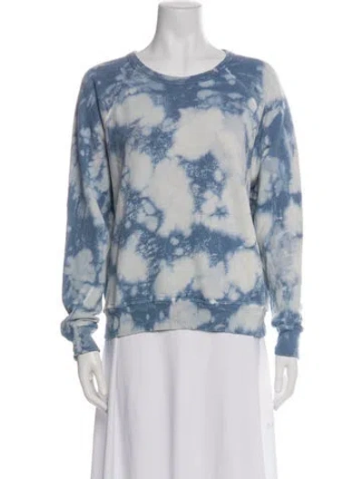 Pre-owned The Great Tie-dye Print Crew Neck Sweatshirt In Blue