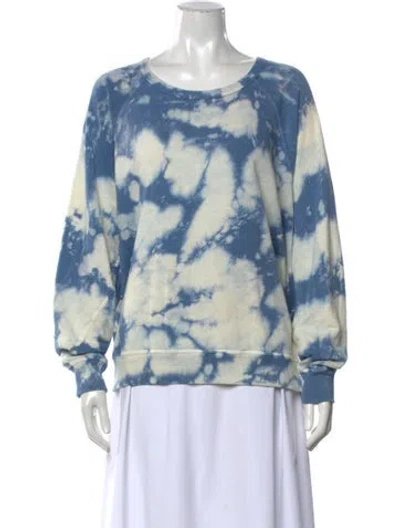 Pre-owned The Great Tie-dye Print Crew Neck Sweatshirt In Blue