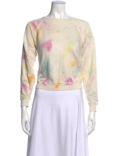 Pre-owned The Great Tie-dye Print Crew Neck Sweatshirt In Neutral