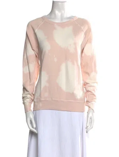 Pre-owned The Great Tie-dye Print Crew Neck Sweatshirt In Pink