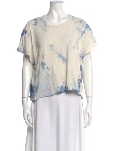 Pre-owned The Great Tie-dye Print Crew Neck T-shirt In Blue