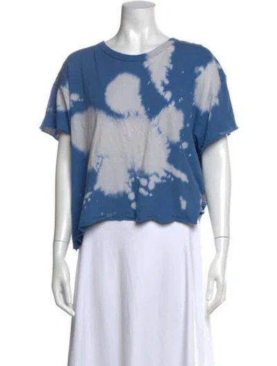Pre-owned The Great Tie-dye Print Crew Neck T-shirt In Blue