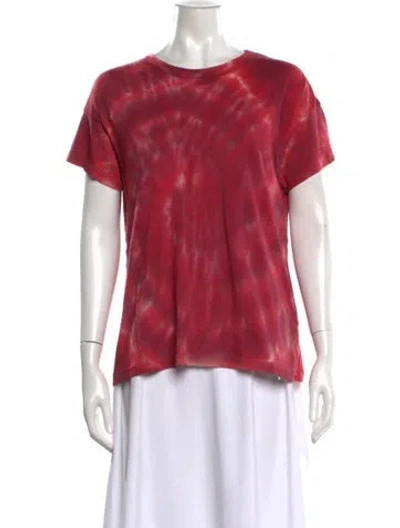 Pre-owned The Great Tie-dye Print Crew Neck T-shirt In Pink