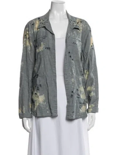 Pre-owned The Great Tie-dye Print Jacket In Blue