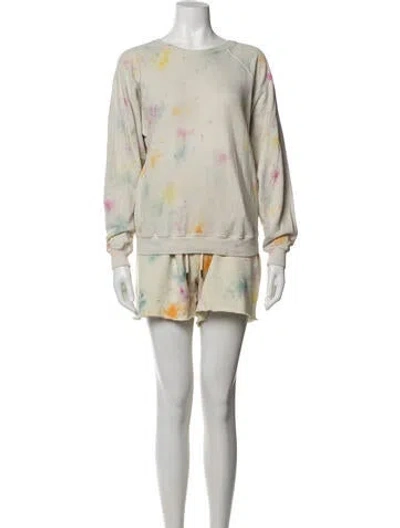 Pre-owned The Great Tie-dye Print Short Set In Neutrals