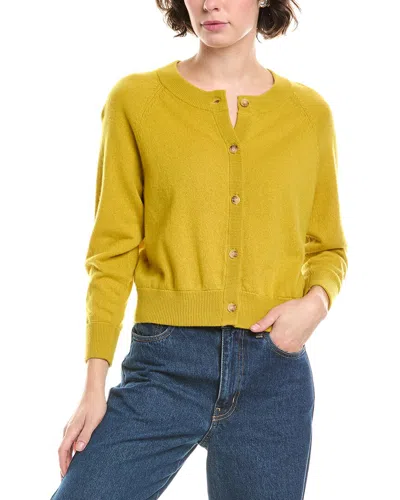 The Great Tiny Cashmere Cardigan In Yellow