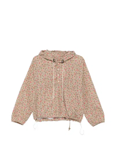 The Great Trailhead Floral-print Hoodie In Neutral