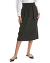 The Great The Trouser Wool-blend Pencil Skirt In Multi