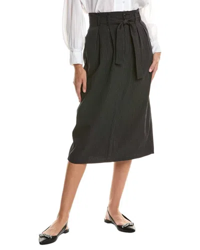 THE GREAT TROUSER PENCIL SKIRT IN NARROW SMOKEY STRIPE