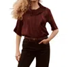 The Great Trove Top In Cinnabar In Black