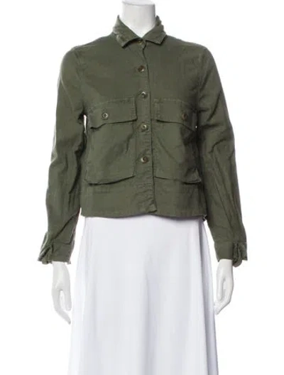 Pre-owned The Great Utility Jacket In Green