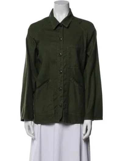 Pre-owned The Great Utility Jacket In Green