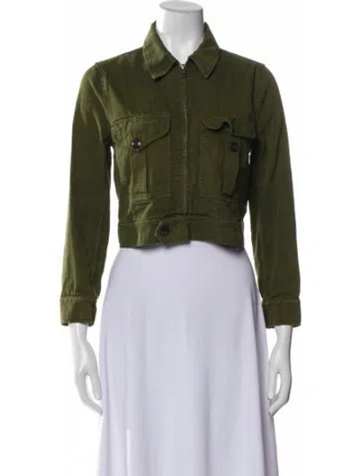 Pre-owned The Great Utility Jacket In Green