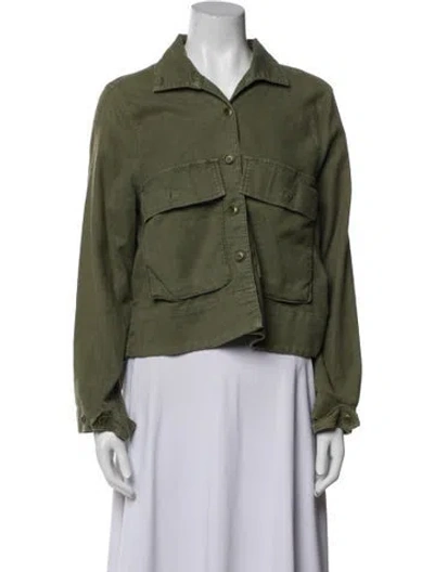 Pre-owned The Great Utility Jacket In Green