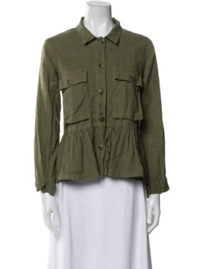 Pre-owned The Great Utility Jacket In Green