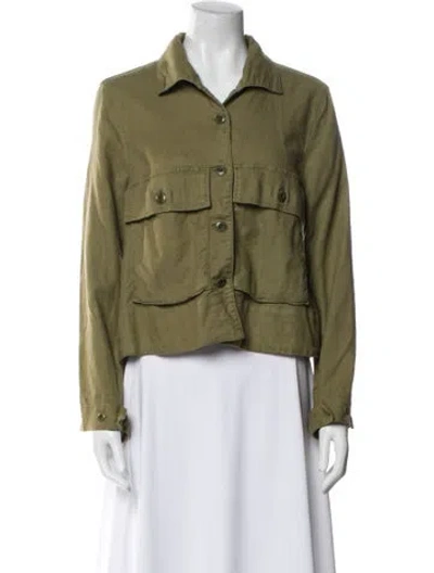 Pre-owned The Great Utility Jacket In Green