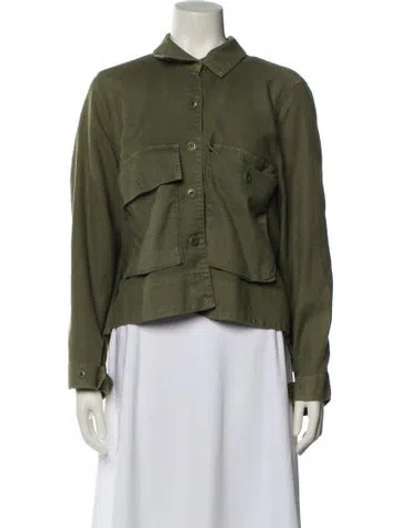 Pre-owned The Great Utility Jacket In Green