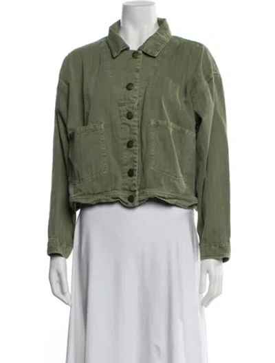 Pre-owned The Great Utility Jacket In Green