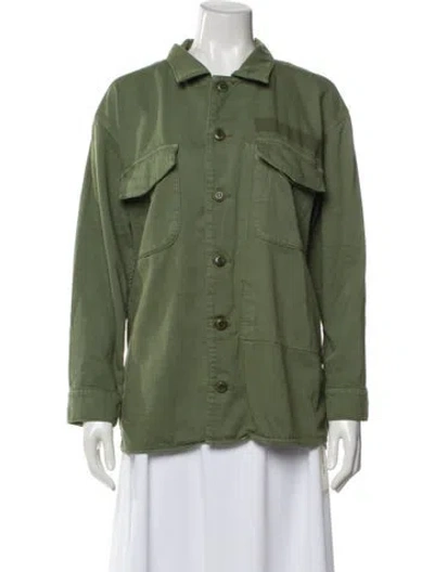 Pre-owned The Great Utility Jacket In Green