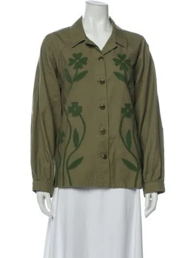 Pre-owned The Great Utility Jacket In Green