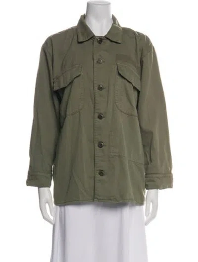 Pre-owned The Great Utility Jacket In Green