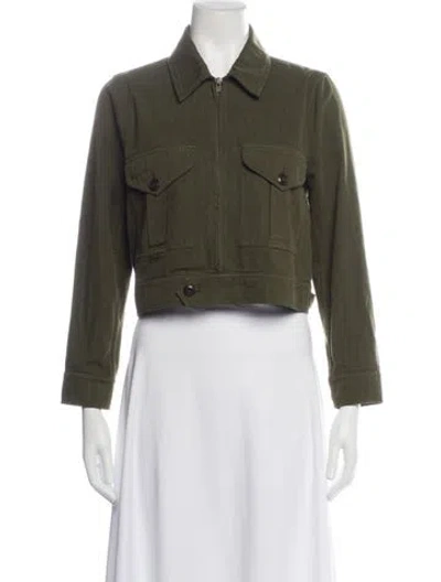 Pre-owned The Great Utility Jacket In Green