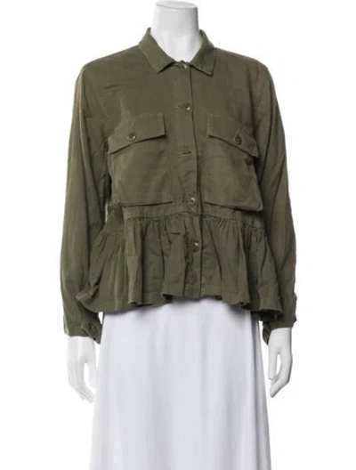 Pre-owned The Great Utility Jacket In Green