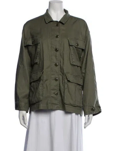 Pre-owned The Great Utility Jacket In Green