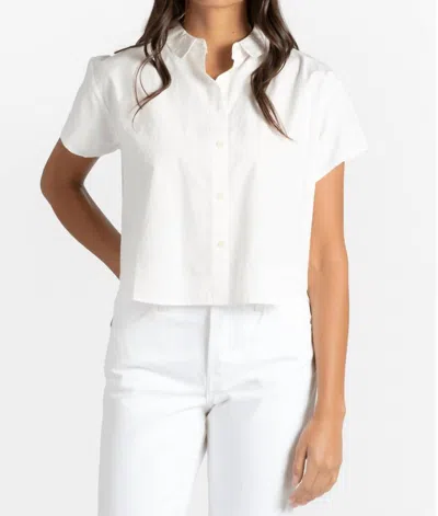 The Great Valor Short Sleeve Top In White