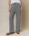 The Great Victory Striped Sweatpant In Blue Stripe In Black