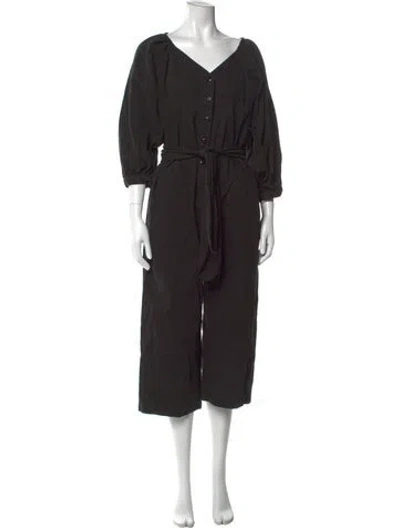 Pre-owned The Great V-neck Jumpsuit In Black