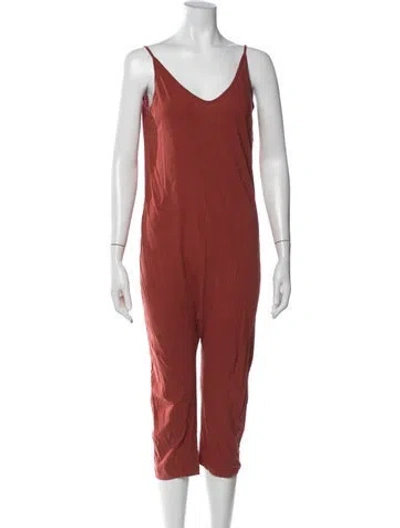 Pre-owned The Great V-neck Jumpsuit In Orange